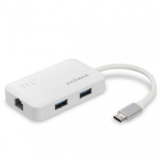 USB-C naar 3-poorts USB 3.0 Gigabit Ethernet-hub