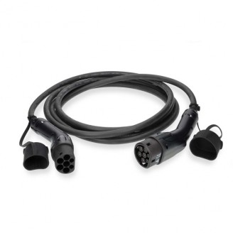 Kabel voor elektrische voertuigen | Cable Type 2 | 32 A | 22000 W | 3-fasen | 5.00 m | Zwart | Gift Box