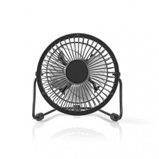 Tafelventilator | USB Gevoed | Diameter: 100 mm | 3 W | 1 Snelheid | Zwart