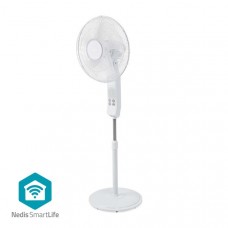 SmartLife Ventilator | Wi-Fi | 400 mm | Verstelbare hoogte | Draait automatisch | 3 Snelheden | Tijdschakelaar | Afstandsbediening | AndroidT / IOS | Wit