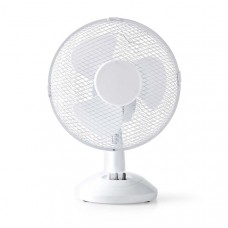 Tafelventilator | Netvoeding | Diameter: 230 mm | 22 W | Zwenkfunctie | 2 Snelheden | Wit