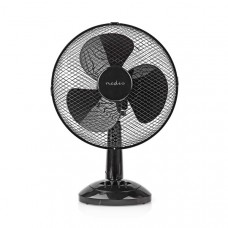 Tafelventilator | Netvoeding | Diameter: 300 mm | 35 W | Zwenkfunctie | 3 Snelheden | Zwart