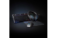 Gaming Combo Kit | 5-in-1 | Toetsenbord, Koptelefoon, Muis en Muismat | Zwart | QWERTY | US Internationaal