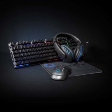 Gaming Combo Kit | 5-in-1 | Toetsenbord, Koptelefoon, Muis en Muismat | Zwart | QWERTY | US Internationaal