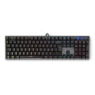 Bedraad Gaming Toetsenbord | USB Type-A | Mechanische Toetsen | LED | QWERTY | Scandinavisch | USB Gevoed | Lengte stroomkabel: 1.50 m | Gaming