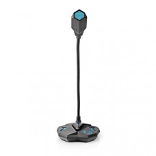 Streaming- en Gamingmicrofoon | Gebruikt voor: Desktop / Notebook | USB | Output: 1x 3,5 mm Audio Out | Aan/uit knop | Koptelefoonoutput
