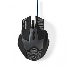 Gaming Muis | Bedraad | 800 / 1200 / 1600 / 2400 dpi | Instelbare DPI | Aantal knoppen: 7 | Rechtshandig | 1.50 m | LED