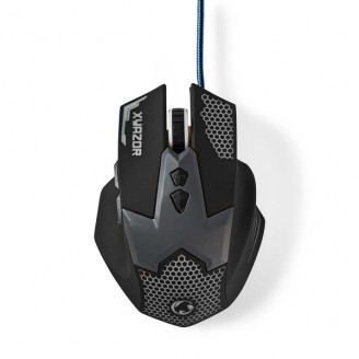 Gaming Muis | Bedraad | 800 / 1200 / 1600 / 2400 dpi | Instelbare DPI | Aantal knoppen: 7 | Rechtshandig | 1.50 m | LED