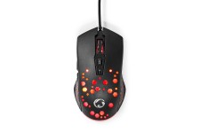 Gaming Muis | Bedraad | 800 / 1200 / 2400 / 3200 / 4800 / 7200 dpi | Instelbare DPI | Aantal knoppen: 7 | Programmeerbare knoppen | Rechtshandig | 1.50 m | RGB