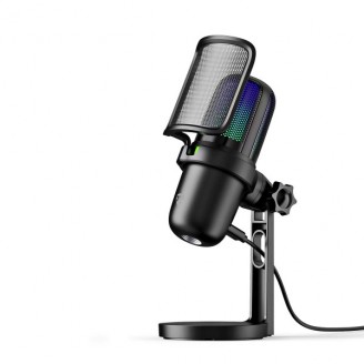 Streaming- en Gamingmicrofoon | Gebruikt voor: Desktop / Notebook | USB Type-A | Aan/uit knop | POP Filter