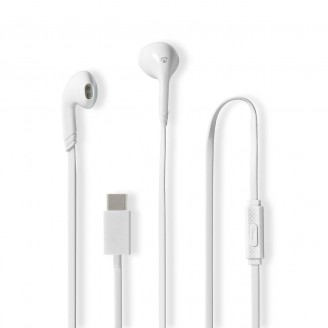 Bedrade Koptelefoon | USB-CT | Kabellengte: 1.20 m | Ingebouwde microfoon | Volumebediening | Wit