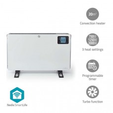 SmartLife Convectorkachel | Wi-Fi | 2000 W | 3 Warmte Standen | LCD | 5 - 37 Â°C | Instelbare thermostaat | Wit