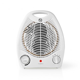 Ventilatorkachel | 1000 / 2000 W | Instelbare thermostaat | 2 Warmte Standen | GeÃ¯ntegreerde handgrepen | Omvalpreventie | Wit
