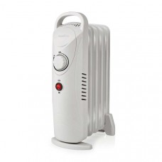 Mobiele Olieradiator | 500 W | 5 Vinnen | Instelbare thermostaat | 1 Warmte Stand | Wit