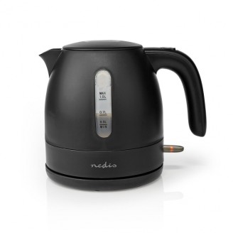 Waterkoker | 1.0 l | Kunststof | Zwart | 360 graden draaibaar | Verborgen verwarmingselement | Strix-controller | Droogkookbeveiliging