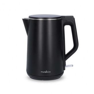 Waterkoker | 1.5 l | Kunststof | Zwart | 360 graden draaibaar | Verborgen verwarmingselement | Strix-controller | Droogkookbeveiliging