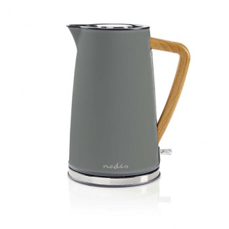 Waterkoker | 1.7 l | Soft-Touch | Grijs | 360 graden draaibaar | Verborgen verwarmingselement | Strix-controller | Droogkookbeveiliging