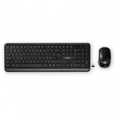 Muis en Toetsenbord - Set | Draadloos | Muis- en toetsenbordverbinding: USB | 800 / 1200 / 1600 dpi | Instelbare DPI | AZERTY | Frans
