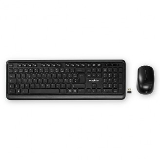 Muis en Toetsenbord - Set | Draadloos | Muis- en toetsenbordverbinding: USB | 800 / 1200 / 1600 dpi | Instelbare DPI | AZERTY | Frans