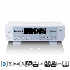 FM-keukenradio met Bluetooth LED-verlichting en timer Wit