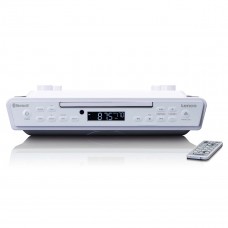 Keukenklokradio met CD Bluetooth en afstandsbediening Wit