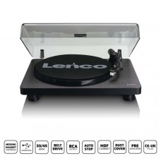 Houten platenspeler met MMC Cartridge en PC Codering Zwart