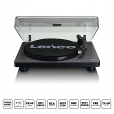 Houten platenspeler met MMC Cartridge en PC Codering Zwart