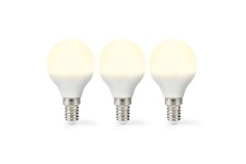 LED-Lamp E14 | G45 | 4.9 W | 470 lm | 2700 K | Warm Wit | Frosted | 3 Stuks