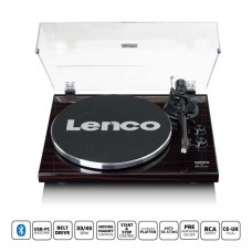 Platenspeler met Bluetooth transmissie donkerbruin