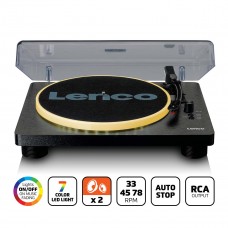 Platenspeler met PC-codering, luidsprekers en verlichting