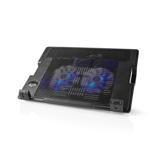 Notebookstandaard | Aantal ventilatoren: 2 | USB Gevoed | Aantal standen: 4 | 18 " | 1200 rpm | LED