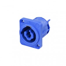 Apparaatinlaatconnector, 3/16" platte tabaansluitingen blauw