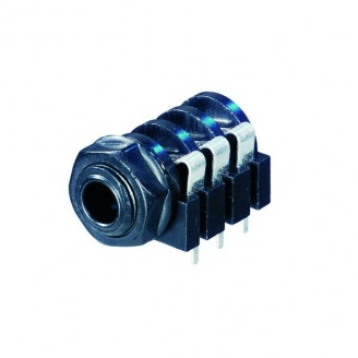 Stereoconnector 6.35 mm Female Zwart