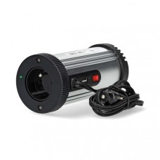 Omvormer Gemodificeerde Sinusgolf | Ingangsvoltage: 12 V DC | Apparaat stroomoutput: Type E (CEE 7/5) / USB-A | 230 V AC 50 Hz | 150 W | Piekvermogen: 300 W | Sigarettenaansteker | Zilver
