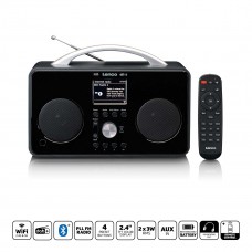 Internet DAB+/FM-radio met Bluetooth-afstandsbediening en oplaadbare batterij