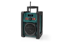 DAB+ Radio | Bouwradio | DAB+ / FM | 2.2 " | Zwart-Wit Scherm | Batterij Gevoed / Netvoeding | Digitaal | 15 W | Bluetooth | Wekker | Slaaptimer | IP65 | Handgreep | Groen / Zwart