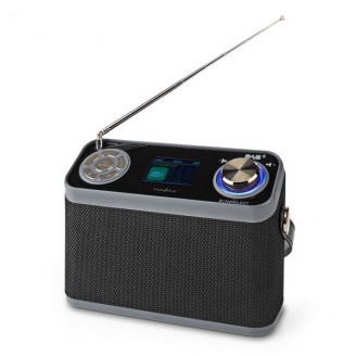 DAB+ Radio | Tafelmodel | DAB+ / FM | 2.4 " | Kleurenscherm | Batterij Gevoed / Netvoeding | Digitaal | 24 W | Bluetooth | Koptelefoonoutput | Wekker | Slaaptimer | IP20 | Handgreep | Zwart