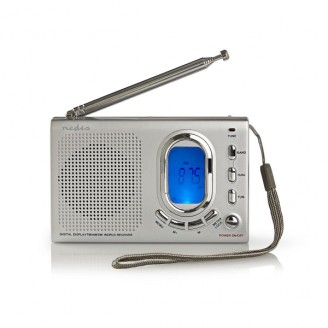 Wereldradio | Draagbaar Model | AM / FM / SW | Batterij Gevoed / Netvoeding | Digitaal | 1.5 W | Koptelefoonoutput | Wekker | Slaaptimer | Grijs