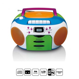 Draagbare radio met CD en cassette Kids Multi Colour