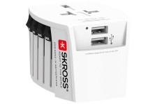 MUV USB (2xA) Compacte 2-polige wereldreisadapter met 2 geÃ¯ntegreerde USB-poorten