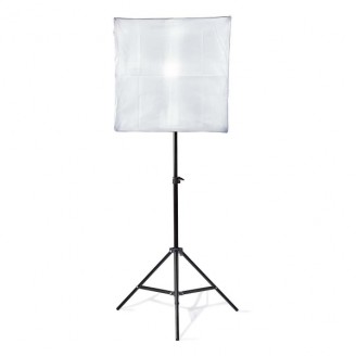 Lampenset voor Fotostudio | 70 W | 5500 K | 4000 lm | Werk hoogte: 60-180 cm | Inclusief lampen: 2 | Inclusief reistas | Zwart