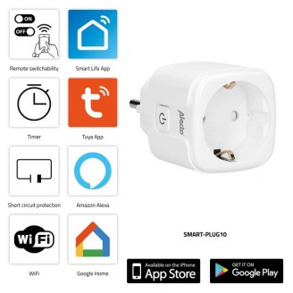 SMART-PLUG10 Slimme Wi-Fi-stekker 16A 3680W