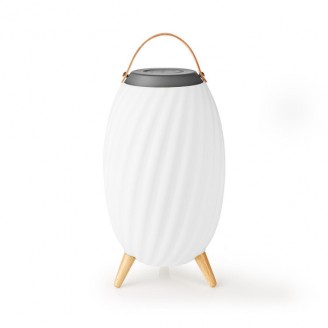 BluetoothÂ® Speaker met Sfeerverlichting | 6 uur | Ambiance Design | 60 W | Mono | RGB / Warm Wit | IPX5 | Koppelbaar | Grijs / Wit