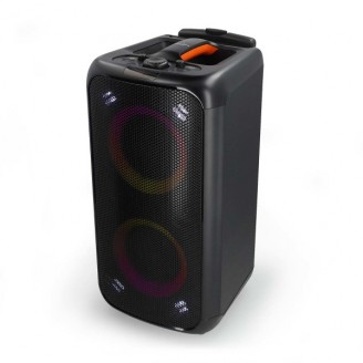 BluetoothÂ® Party Speaker | Maximale batterijduur: 5 uur | 240 W | Handgreep | Feestverlichting | Equalizer | Oranje / Zwart