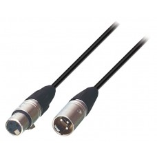 Luidsprekerkabel XLR 3-Pins Male - XLR 3-Pins Female 3.00 m Zwart