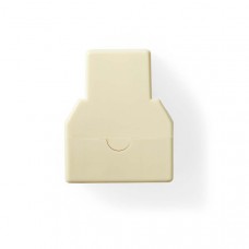 Telecom-Wandcontactdoos | Type Aansluiting: RJ11 | RJ11 Female | 2x RJ11 (4/6) Female | Splitter | ABS | Ivoor | Envelop