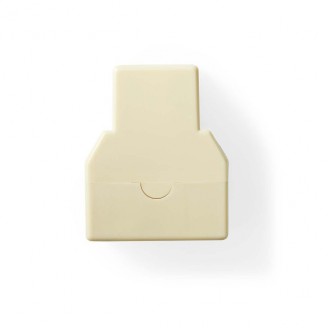 Telecom-Wandcontactdoos | Type Aansluiting: RJ11 | RJ11 Female | 2x RJ11 (4/6) Female | Splitter | ABS | Ivoor | Envelop