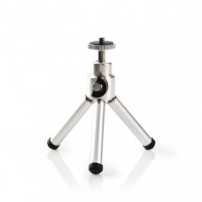 Statief | Maximaal draagvermogen: 0.8 kg | Minimale werkhoogte: 11 cm | Maximale werkhoogte: 14.5 cm | 1 Segment | Balhoofd | Inclusief reistas | ABS / Staal | Zilver