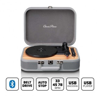 Platenspeler met Bluetooth en USB-speler / recorder