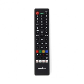 Vervangende Afstandsbediening | Geschikt voor: Panasonic / Sharp | Voorgeprogrammeerd | 1 Apparaat | Amazon Prime / Disney + Button / Netflix Knop / Rakuten TV Button / Youtube Knop | Infrarood | Zwart